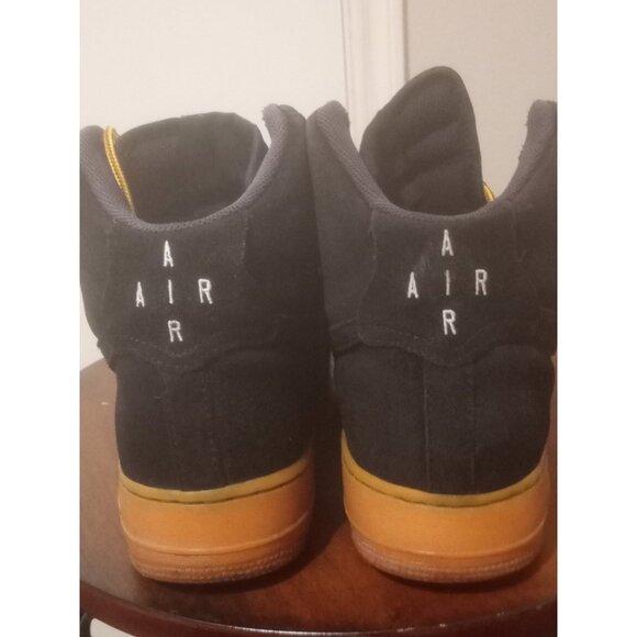 Air Force 1 High Black Gum Size 10 Mens Nike 2016 806403-003 AF1 07 LV8 No Box - Picture 12 of 14